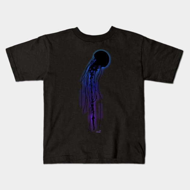 Jellyfish glow Kids T-Shirt by udezigns